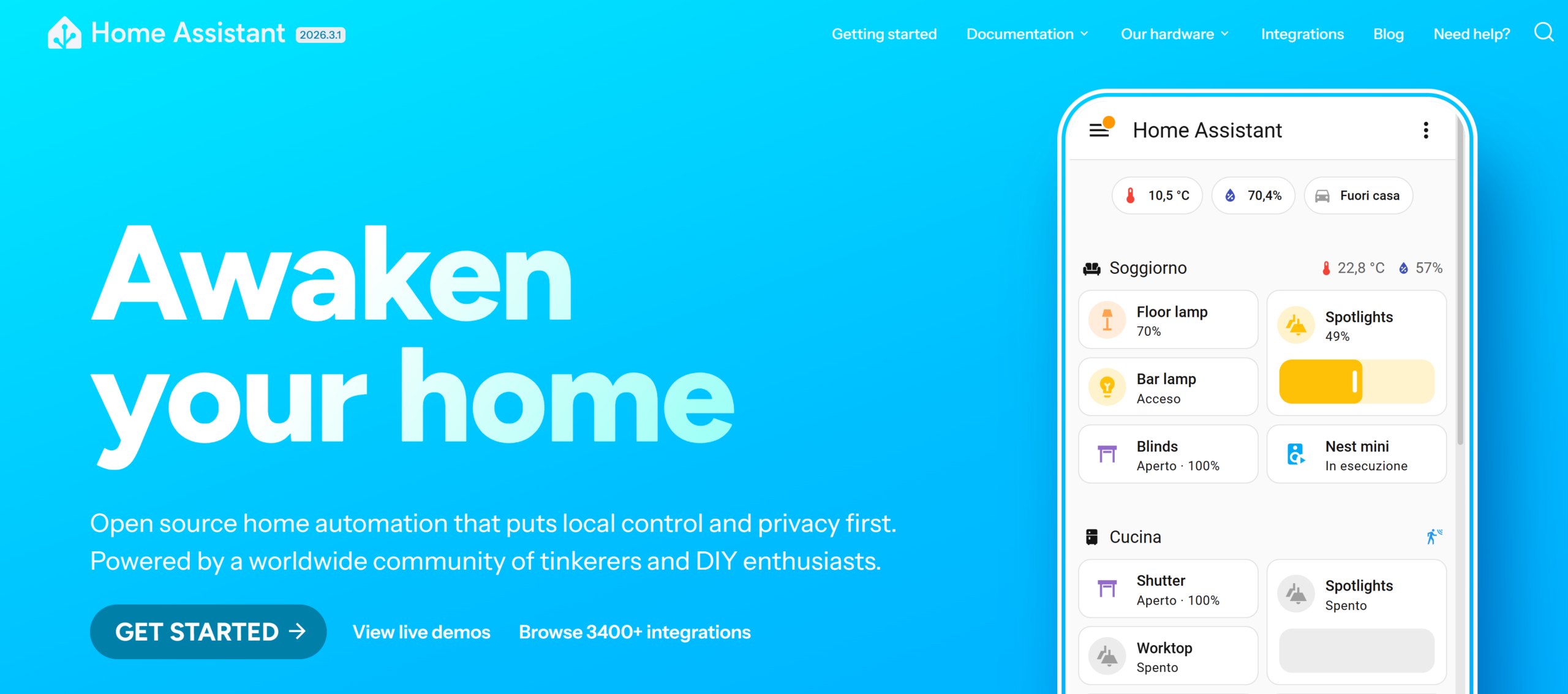 Home Assistant 2026.3 smart home dashboard
